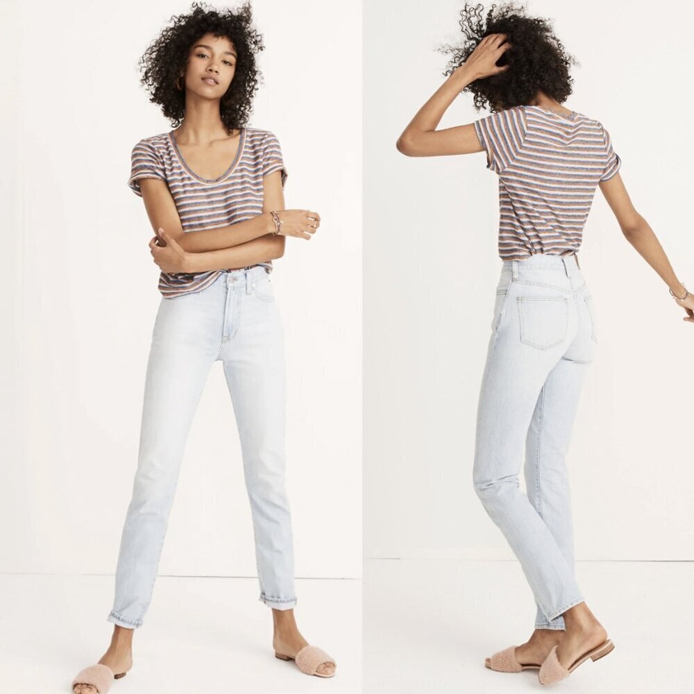 Madewell The Perfect Vintage High Rise Tapered Leg Jean in Light Indigo Wash, 25